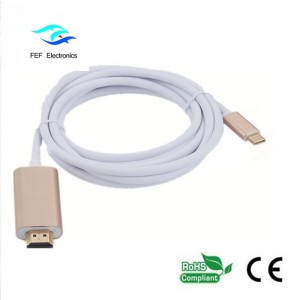 USB Тип c към HDMI мъжки преобразувател ABS корпус Код: FEF-USBIC-013