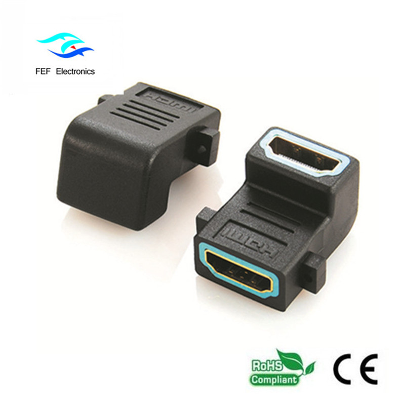 HDMI женски към HDMI женски адаптер на 90 градуса под ъгъл Код: FEF-H-007
