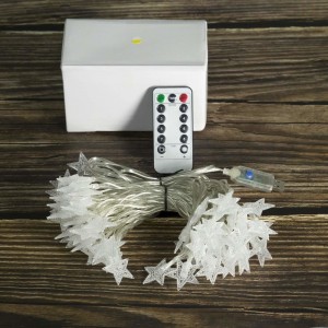 Струнни светлини, Rymbo 34ft вътрешни / външни осветителни тела за звезди LED топло бяло мигащи светлини и USB захранващ \u0026 прозрачен ст...