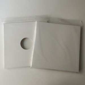 12 Бял цвят картон LP / капак за запис Без отвор