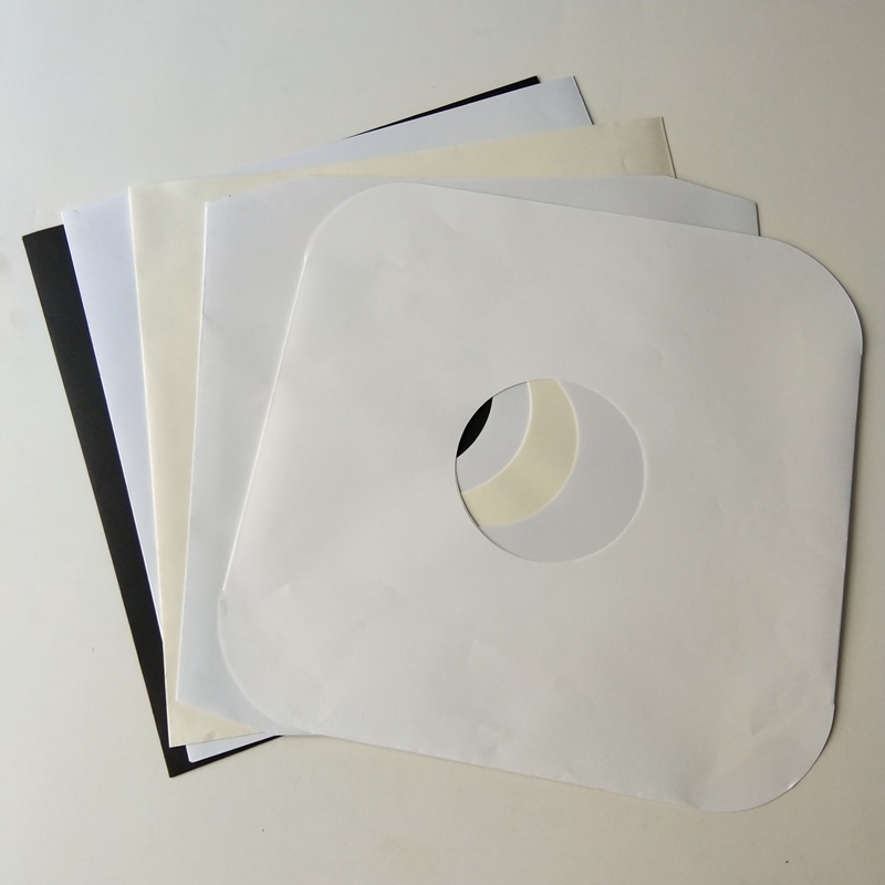 12 вътрешни ръкави от бяла хартия с винил LP за 33RPM винил запис