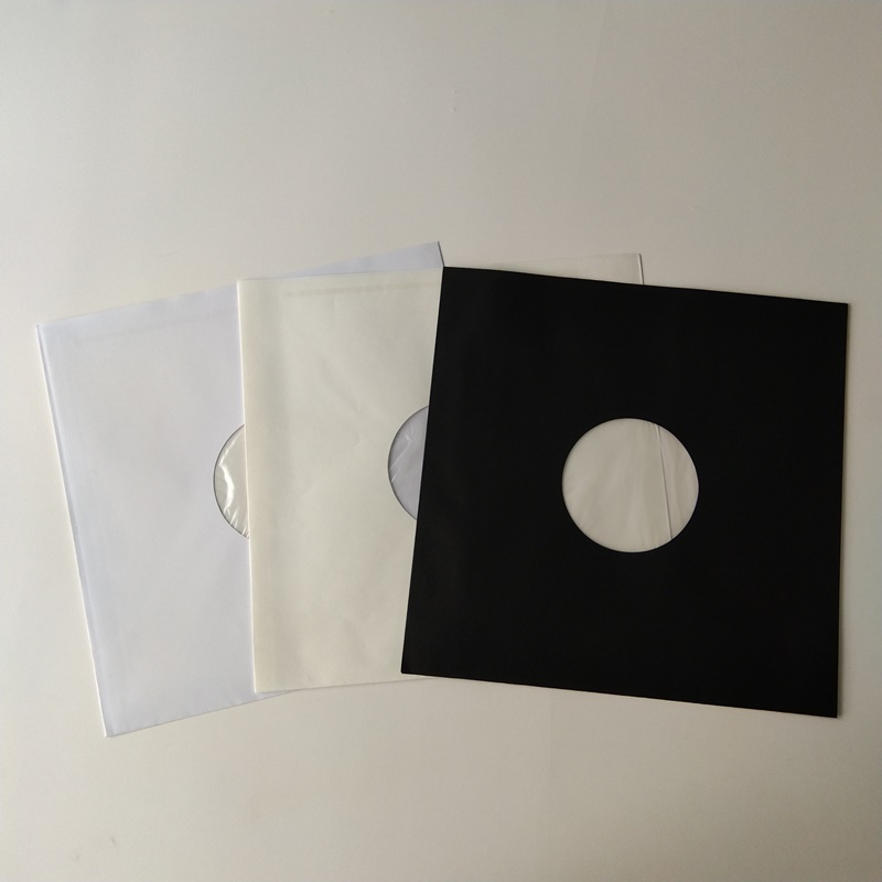 33RPM Запис на бяла книга Вътрешни ръкави полирани с отвор за 12 винил запис