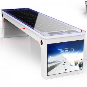 Solar Smart Park Bench с безжично зарядно устройство и 4G Wifi рутер