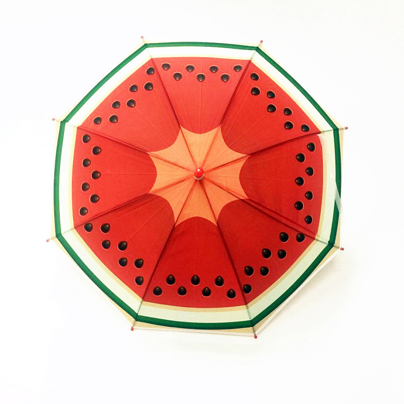 Плод Прозрачен автоматичен POE материал чадър Сладък чадър за деца