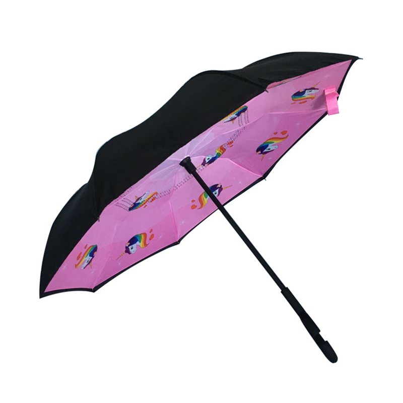 19-инчов детски чадър с обратен печат на обратен прав чадър