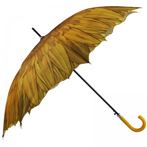 Висококачествен магазин за продажби на едро реклама на открито цвете форма прав чадър