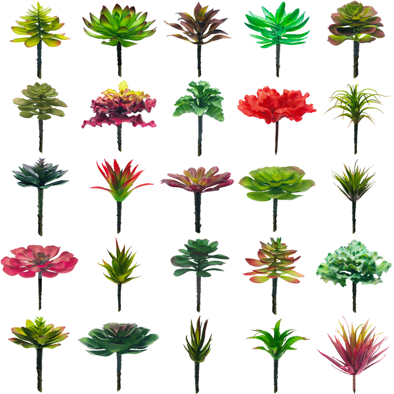 Изкуствени сукулентни растения изберете зелена изкуствена декорация кактус