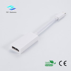 USB ТИП C за Displayport женска ABS обвивка Код: FEF-USBIC-004A