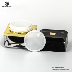 HXL233 квадратна акрилна бутилка и буркан за крем за грижа за кожата Празен козметичен буркан с двойна стена контейнер Грижа за кожа...