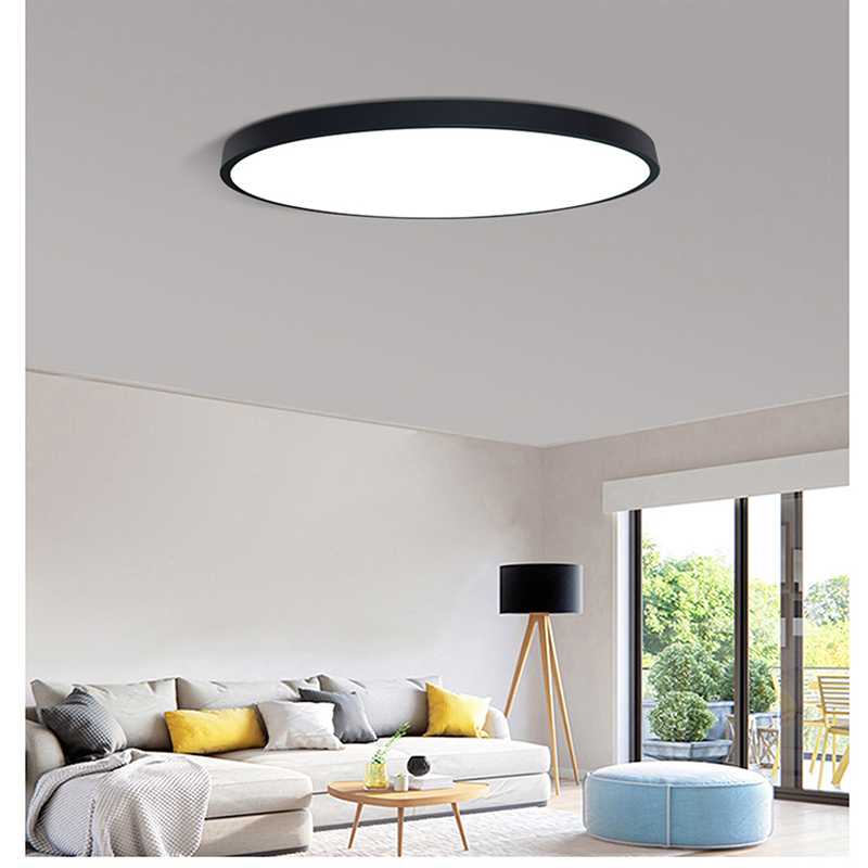 LED модерна акрилна сплав кръгла 5 см супер тънка LED лампа.LED светлина.