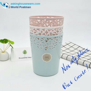 Куха кръгла пластмасова кошче за боклук