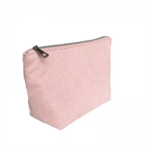 Издръжлива преносима малка козметична чанта с цип от естествени влакна