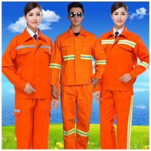 Флуоресцентни червени комбинезони с висока видимост