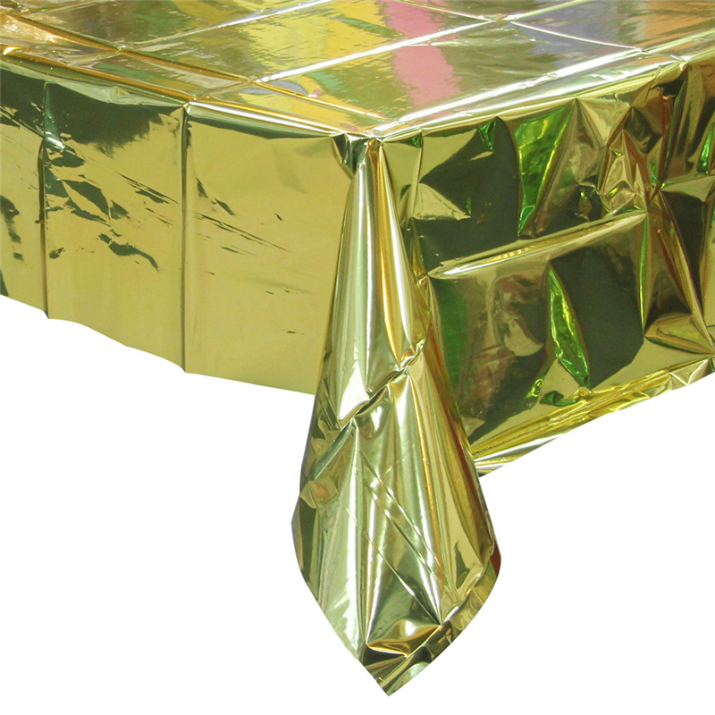 1.37x2.74M шампанско злато цвят покривка 3S дебелина покривка фолио метален мат за парти