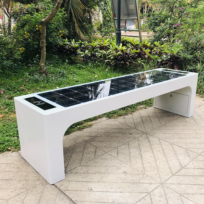 Интелигентни улични мебели Урбанизирани седалки със слънчево захранване