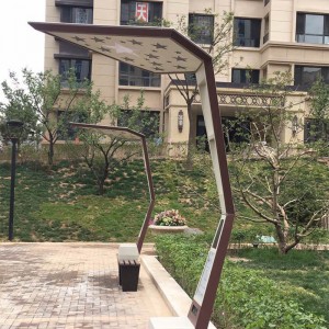 Мобилно зарядно устройство за настолна реклама на полюс на парка за слънчеви места