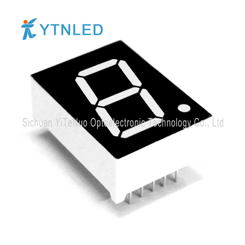 0.8 инчов червен 1 цифрен 7 сегментен LED дисплей, цифрова тръба