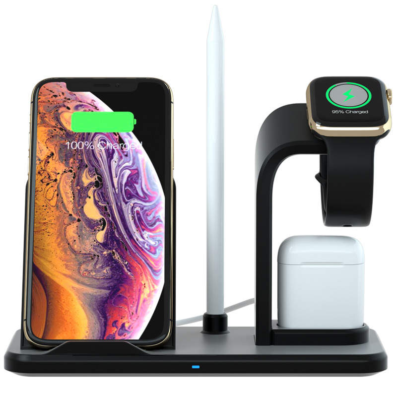 KPS-9303HC Персонализирано безжично зарядно за телефон 10W Qi бързо 3in1 за Iwatch и airpods