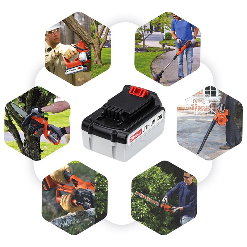 Li-ion 20V 4000mAh сменяеми батерии за Black u0026 Decker LB20, LBX20, LBX4020, LB2X4020 безжични инструменти