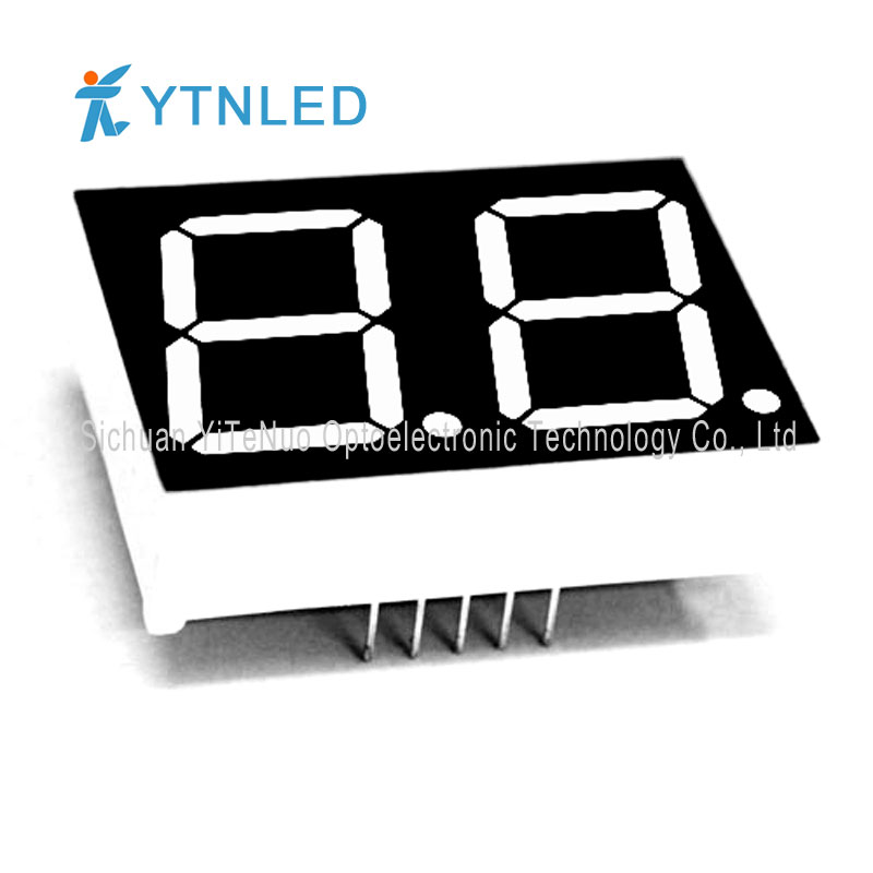 0.8 инчов двуцифрен червен 7-сегментен LED дисплей, цифрова тръба