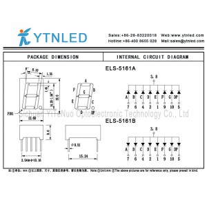 0,56 инча червен 1 цифрен 7 сегментен LED дисплей, цифрова тръба