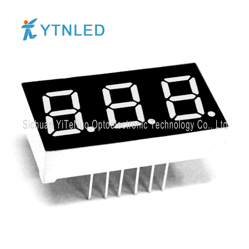 0,4 инчов червен 3 цифрен 7 сегментен LED дисплей, цифрова тръба