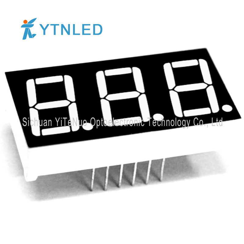 0,56 инча червен 3 цифрен 7 сегментен LED дисплей, цифрова тръба