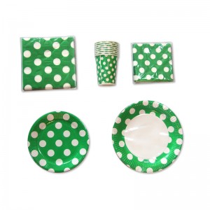 Хартиени прибори за хранене на ниска цена, комплекти за тоалетни размери и плътни цветове