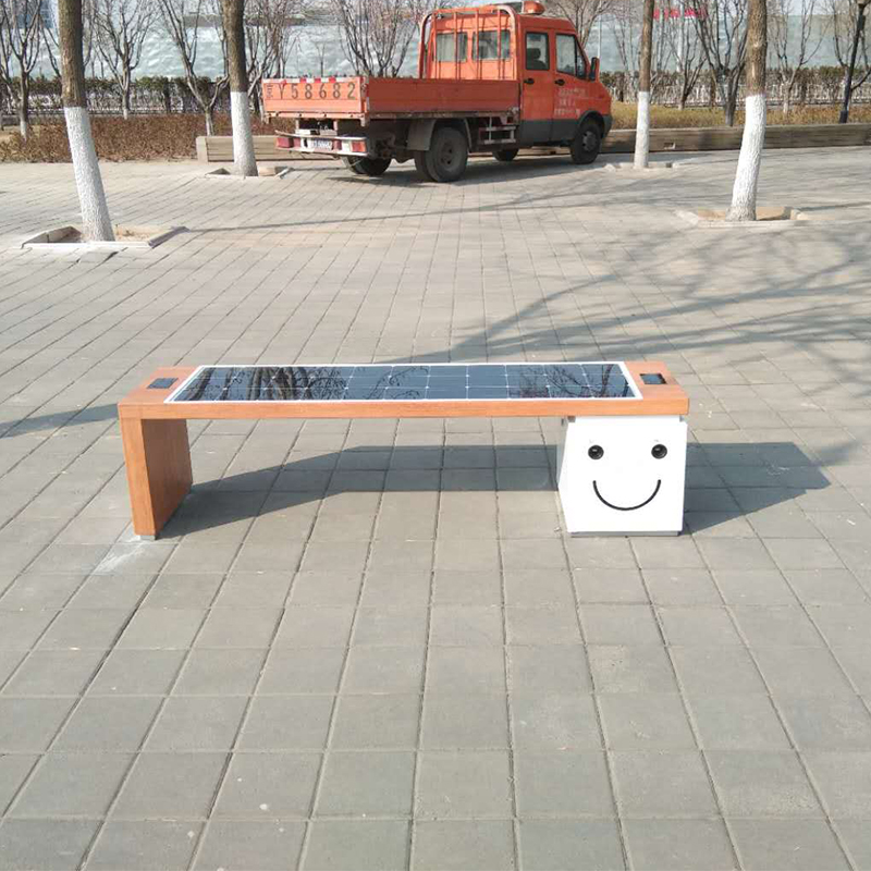 Smart Metal Park Bench Слънчева енергия продукт зарядно и рекламно оборудване