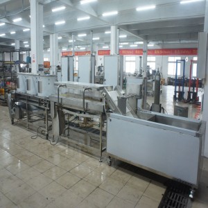 Производствена линия за почистване и сушене на плодове