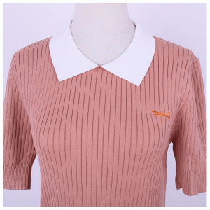 Дамска горна пуловерна бродира с пуловер с къс ръкав за официален повод