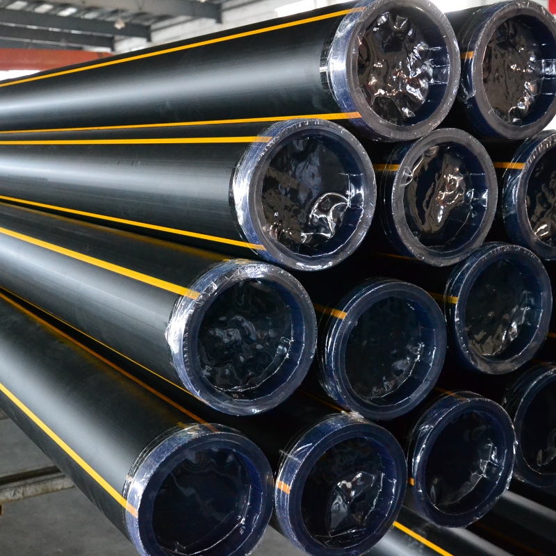 Китайски доставчик на HDPE газопровод с жълта линия