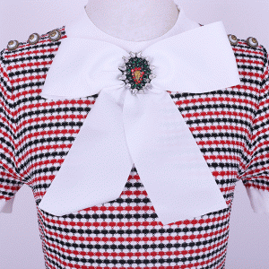 Лятно прилепване Голяма пеперуда с възел на каишка за жени Пуловерна рокля Bodycon