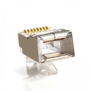 RJ45 конектор CAT5E CAT6 кримп Ethernet конектор STP 8P8C модулни щепсели с кристална глава