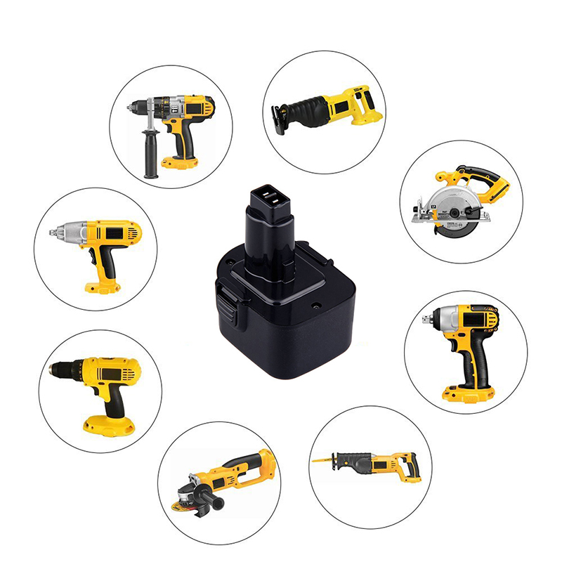 Сменяеми акумулаторни батерии Ni-Cd 2000mAh 12V за Dewalt DE9075, DE9501, DW9071 Акумулаторна бормашина