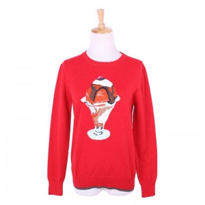 Дамски пуловер пуловер със собствен сладолед с дизайн от 100% памук