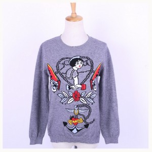 2018 Дамска пуловерна пуловерна пуловерна дамска есен 2018