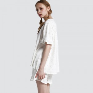 Дамски комплект с памук-спандекс с единична пижама