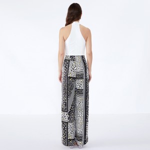 Дамски панталони с шарени петна модерни ежедневни панталони панталони