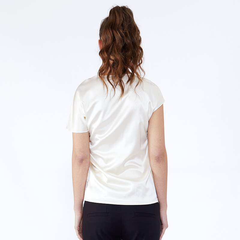 Къс ръкав Основна лятна пролет Нов дизайн Нормална бяла блуза жени