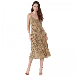 Раирано лято 2019 Шифон Vestidos Casuales Дамска винтидж рокля