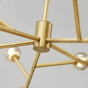 Nordic Simple Personality Стъклен желязо ресторант полилей Km2150