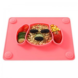 Силиконова плоча за храна за деца Силиконова бебешка чиния от силикон