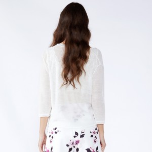 Дамски бял корейски дамски комплект с две части Дамски дрехи Блузи с дълъг ръкав Топове