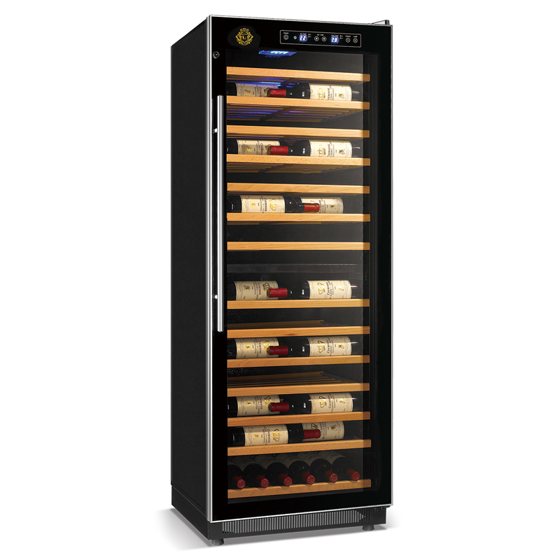 Елегантен сериен високоефективен компресор за вино за охлаждане без замръзване 120W директно охлаждане витрина за напитки