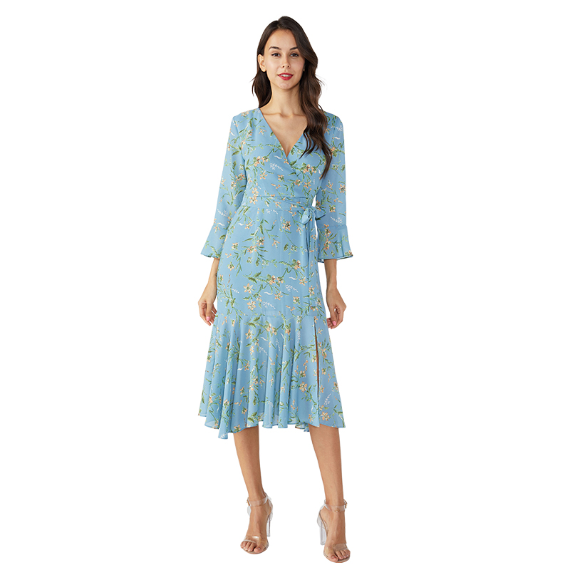 Sky Blue Fancy Dinner Tutu African Designs зимна рокля