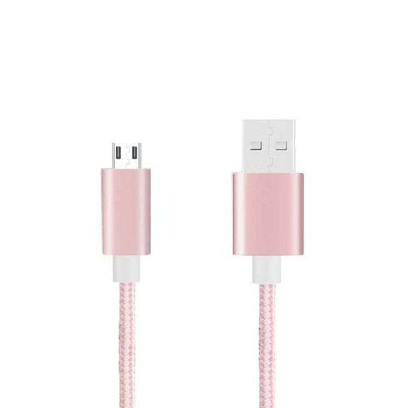 Найлонов плетен микро кабел към USB зареждане