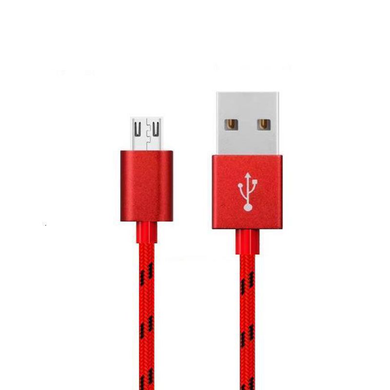 Микро към usb кабел за данни от найлонов плитки