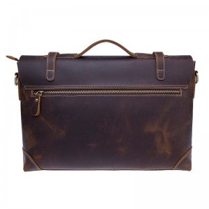 Висококачествени луди кончета от естествена кожа мъже лаптоп чанта рамо рамо