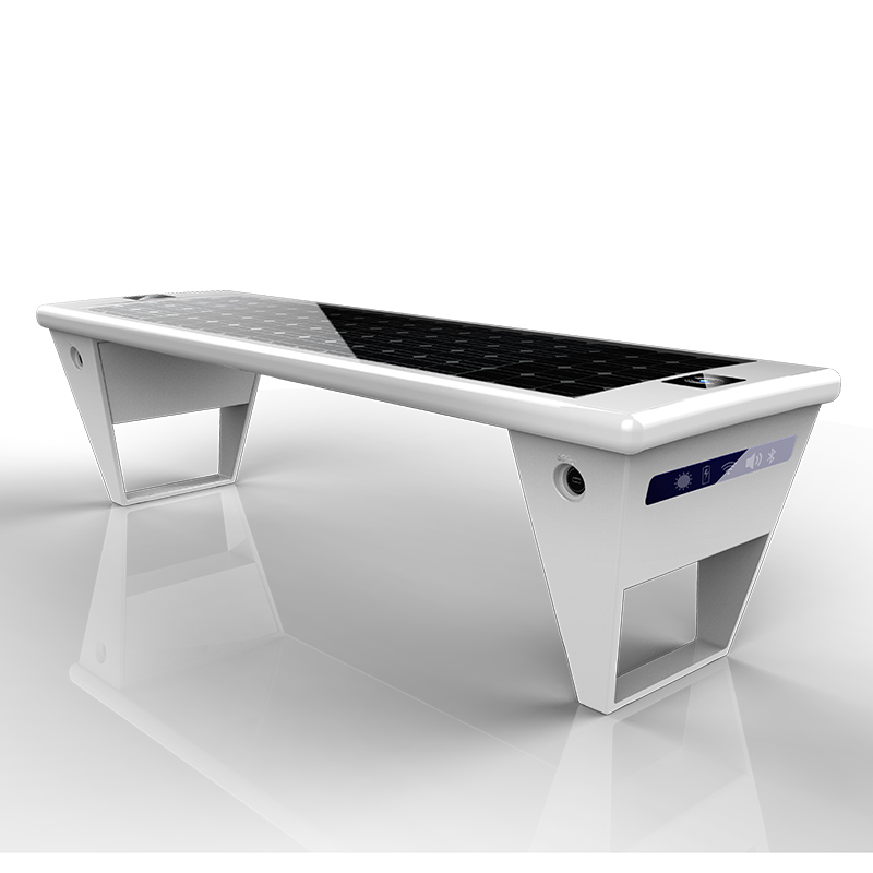 Минималистичен дизайн Smart Solar Външна градинска мебел с безжично зарядно за телефон